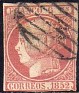 Spain 1852 Isabel II 6 Cu. Pink Edifil 12. España 1852 12. Uploaded by susofe